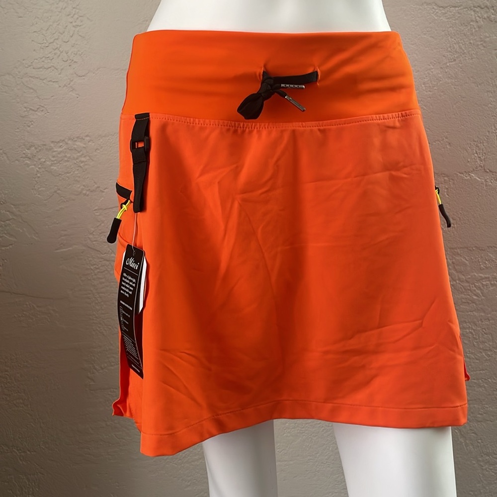 Mivei orange skort/Skirt with Pockets